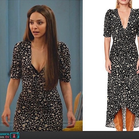 AFRM Logan Daisy Ditsy Plunge Neck Floral Maxi Dress NWT - Picture 2 of 5